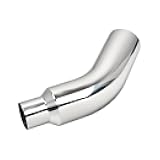 FGJQEFG 4 Inch Stainless Steel Polished Diesel Exhaust Elbow Tip,4'' Inlet 6'' Outlet Side Exit Exhaust Tip, 23'' Length Turndown Exhaust Pipe
