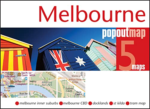 Melbourne Popout Map - handy pocket size pop up map of Melbourne ...