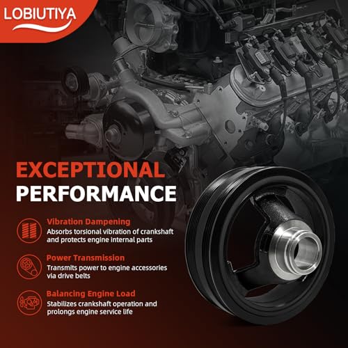Image of 19300488 594-209 LS Harmonic Balancer Kit with Installation Tool and Crank Bolt,For Chevy Silverado Tahoe Sierra Yukon 4.8L 5.3L 6.0L 6.2L Engine Crankshaft Pulley Replacement 12553112