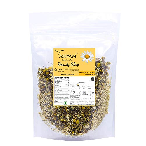 Tassyam Dried Chamomile Flowers 453gm (15.97 OZ), Tisane, Herbal Tea