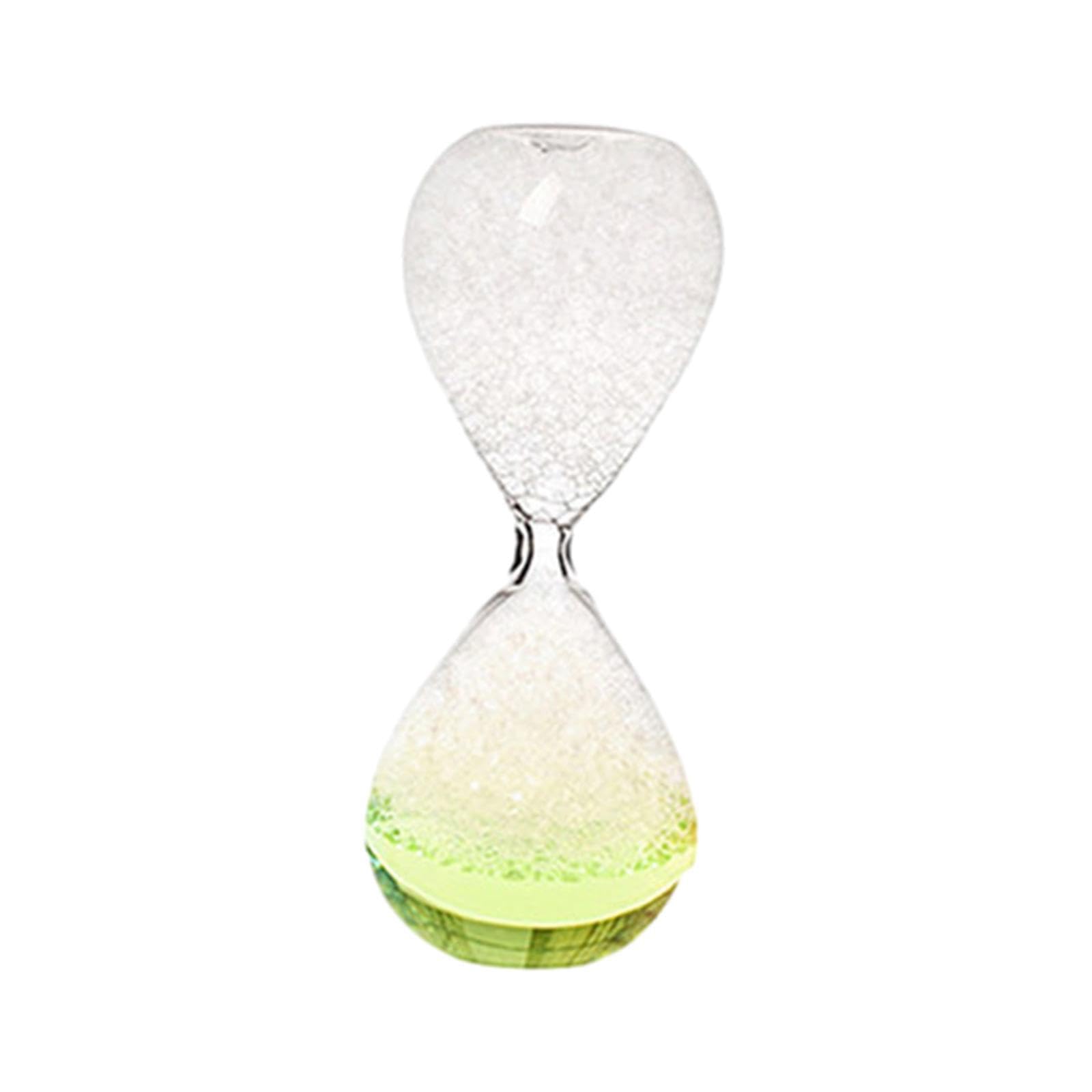 Qixcxaz Light Green Artistic Bubble Singing Hourglass Timer Enlivens Any Space With Beautifully Crafted Bubbles Creating Relaxing Ambiance Motions Timer Hourglass, 16.5Cm