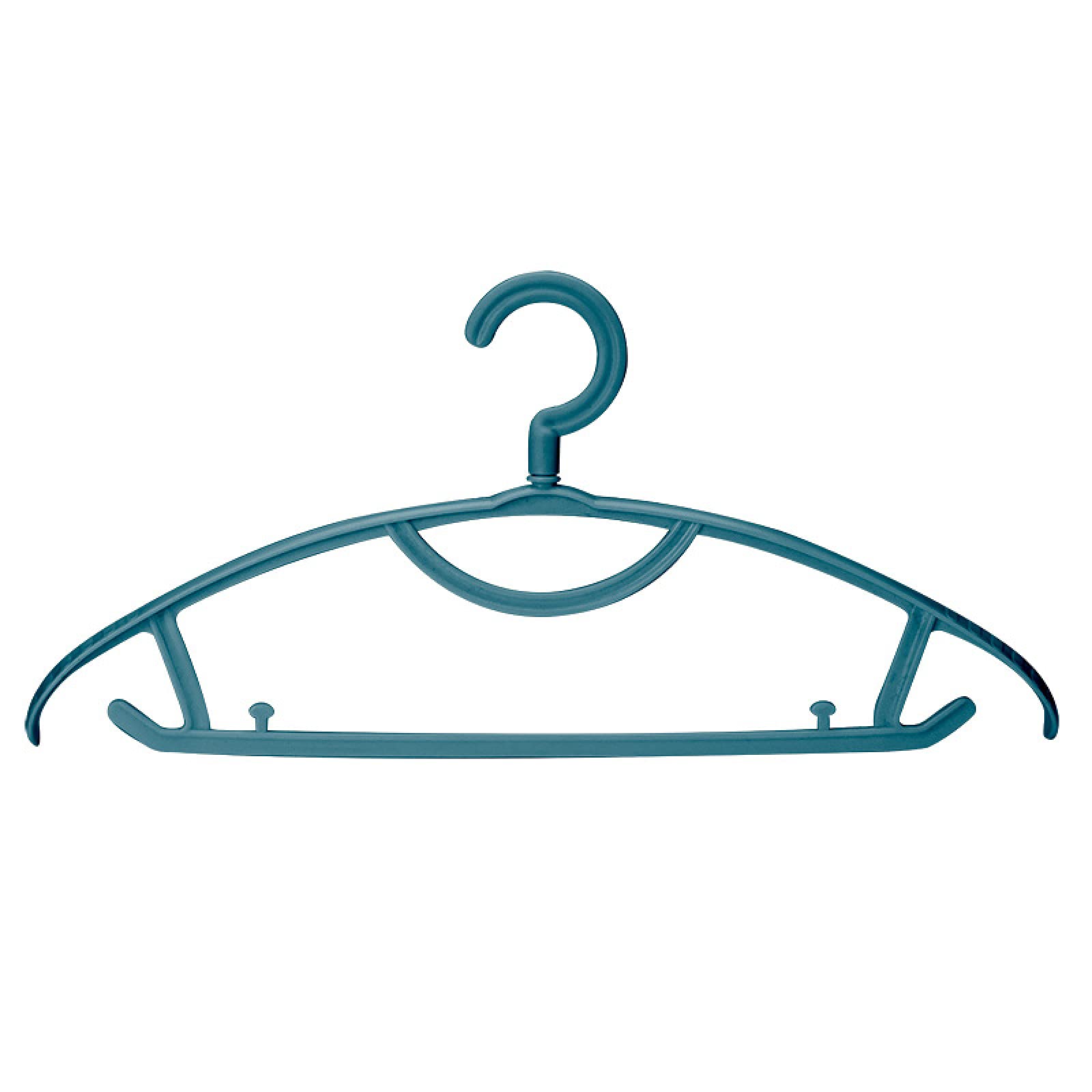 Lot De 20 Cintres Plastique à Col Court Antidérapant - Blanc - 41,5 Cm - Pour Chemises, Robes, Vestes