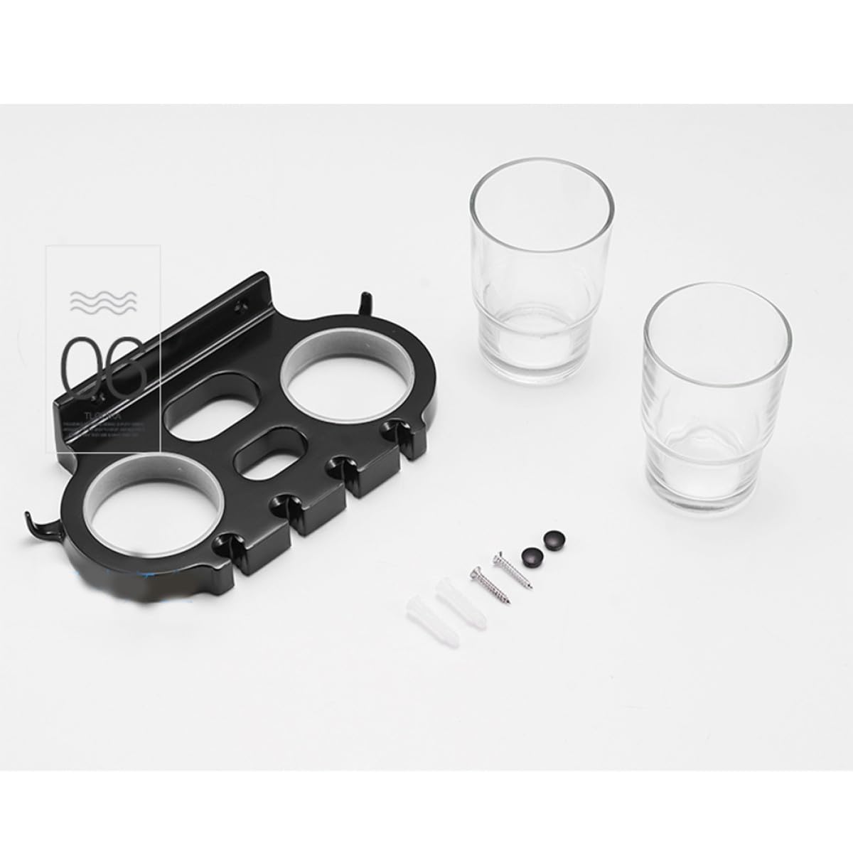 Soporte de Cepillo de Dientes de Aluminio sin portacepillos de Dientes de Golpe Gratis Negro
