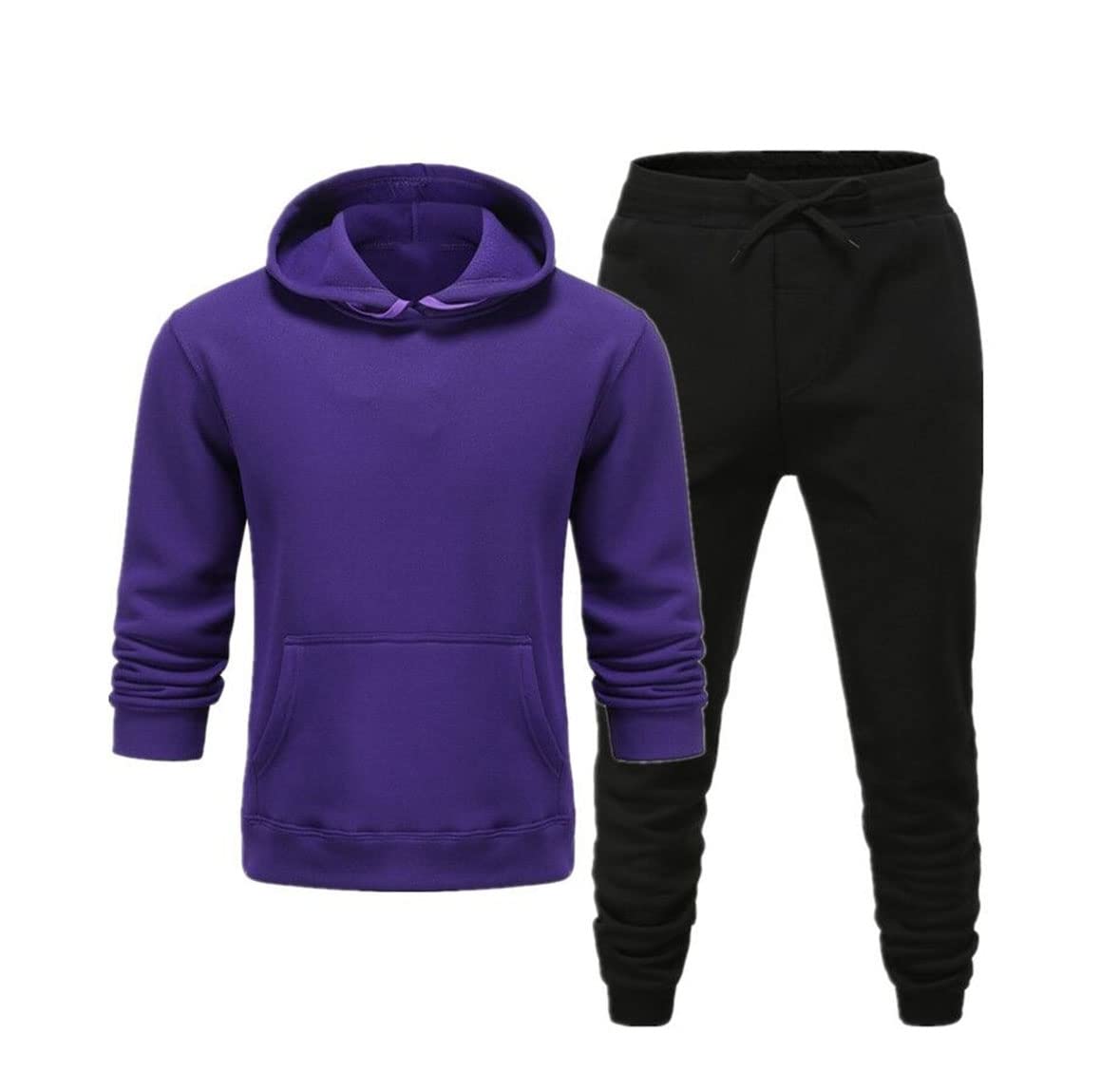 Sweat à capuche épais en molleton violet avec pantalon de survêtement chaud taille S - 8