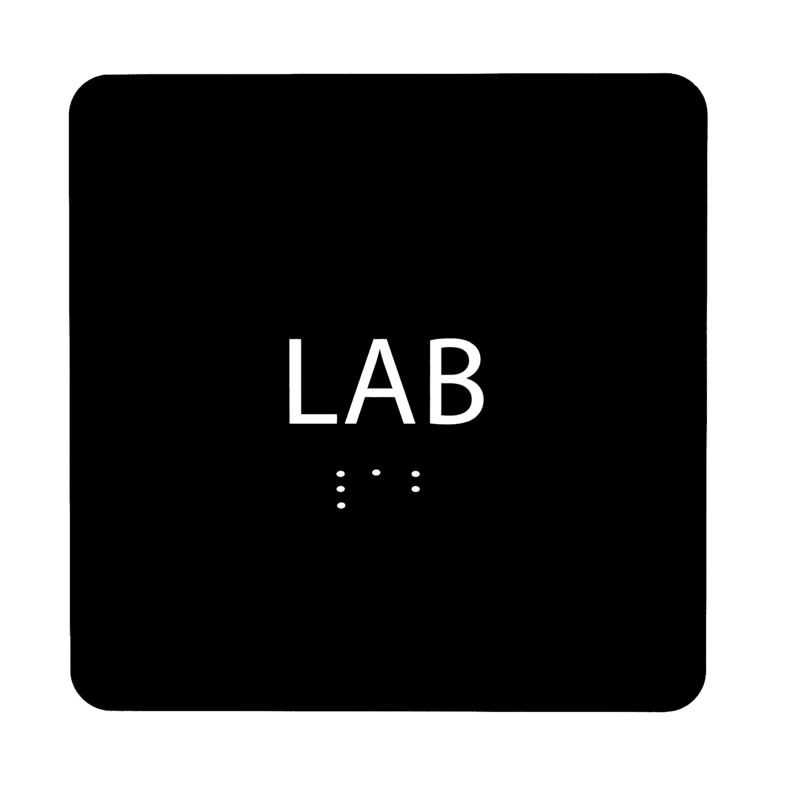 6" X6" Lab Sign- ADA Compliant Tactile Graphics Grade 2 Braille Text Acrylic Wall Signs - Authorized Access, Laboratory Hazardous Safety Door sign for Schools, Hospitals, Clinics