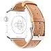 Produktbild DaGeLon Lederarmband für Apple Watch 42mm 44mm Series 6 5 4 3 2 1, Retro Leder Armband Haltbar Ersatzband Robust Uhrenarmband für iWatch SE, Khaki