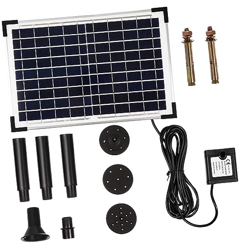 KONTONTY Fuente Solar De Agua 10W Bomba De Agua Para Jardín Exterior Fuente Flotante Para Piscina y Estanque Decoración De Paisaje Con Luz Solar Bomba De Agua Sostenible Para Espacios