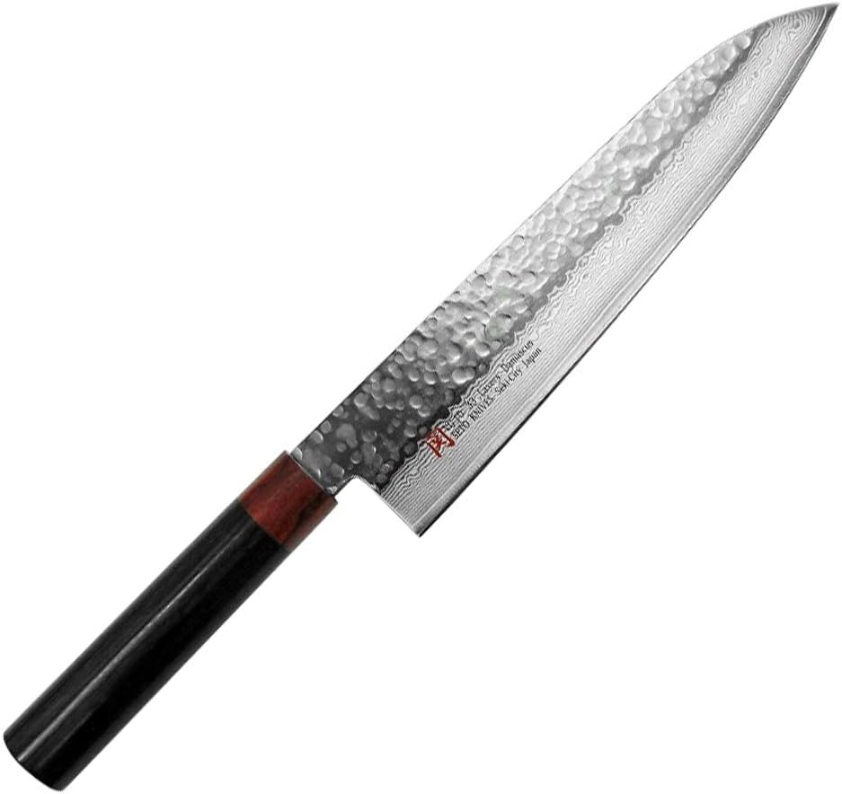 Seto Japanese Chef Knives: Damascus Forged Steel from World Famous Seki, Japan (I-4: 210 mm: Gyuto)