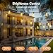 Outdoor Lights String Patio Outside - 100ft 30M LED Waterproof Light - Hanging Lighting ST38 Shatterproof Edison Bulb Deck Backyard Gazebo Balcony Party Bistro Cafe Pergola Garden Yard Porch Dimmable