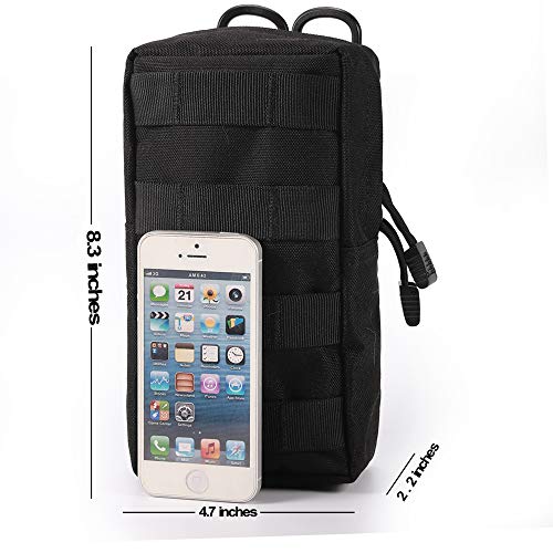 Ydmpro 2 Pack Molle Pouches - Tactical Compact Water-Resistant Utility Gadget Gear Edc Pouch Hanging Waist Bags(2 Pack Black) #TOP2