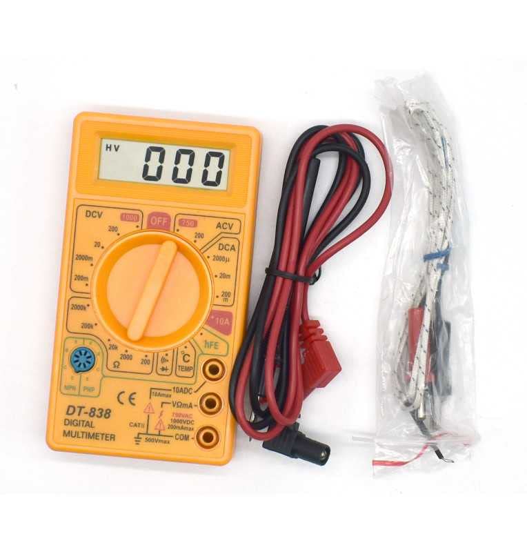 Multimètre digital LCD DT-838-19 positions