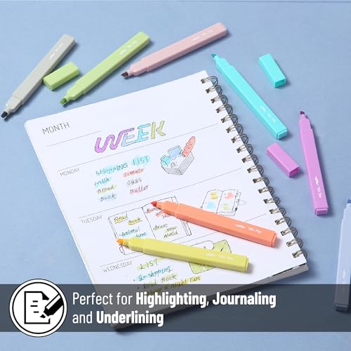 image for Mr. Pen- Aesthetic Highlighters, 8 Pack, Chisel Tip, Retro Colors, Cut