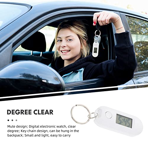 UKCOCO Relógio Chaveiro Eletrônico Anel De Relógio Chaveiro De Máquinas Relógio De Bolso Chaveiro De