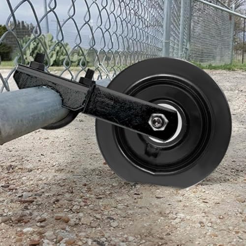 LIBEROLL Farm Gate Wheel 6 x 2 Rubber 1200Lbs Capacity Heavy-Duty Heat-Resistant Multi-Surface Plate Mount 1 Unit
