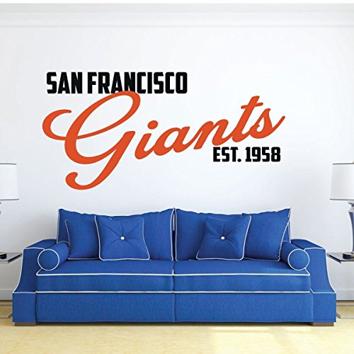 Giants Baseball Decor Wall Art Logo | Sports Team Bedroom Decor For Man Cave Or Boy's Or Girl's Room | Vinyl Wall Decal | Mlb Decoration #TOP2