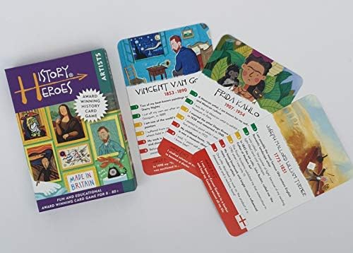 History Heroes: ARTISTS, a family card game about famous artists in history