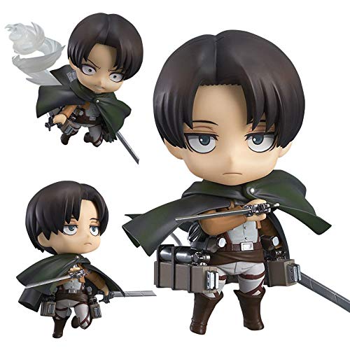 Zhongkaihua Figura de anime Levi Figura de acción Ellen Yeager Figura de acción Cabezas intercambiables Accesorios Modelo Decoración de Escritorio Figura Coleccionables