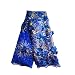 LaceQin 5 Yards 3D Swiss Yarn Lace Wedding African Lace Fabric French Royal Lace Fabric Silver White Yellow 4 Colors (Blue)