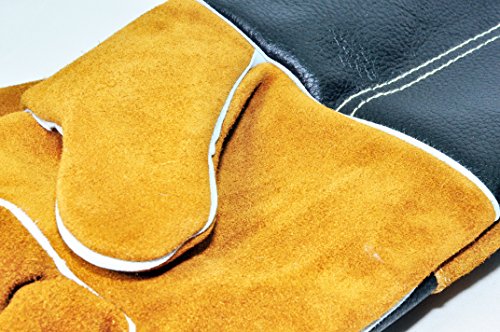 G & F Products Premium Leather Heat-Resistant Gloves – BBQ, Fireplace – Puncture, Cut, and Fire Protection with Cotton Lining and Kevlar Stitch – Durable Suede and Cowhide Leather