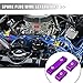 X AUTOHAUX 4 Set 8mm Car Engine Spark Plug Wire Separator Looms Divider Organizer Clamp Aluminum Alloy Purple