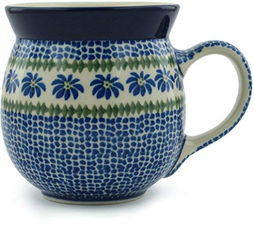 Taza Bubble de cerámica polaca 16 oz con diseño Polka Dot Daisy miniatura 1