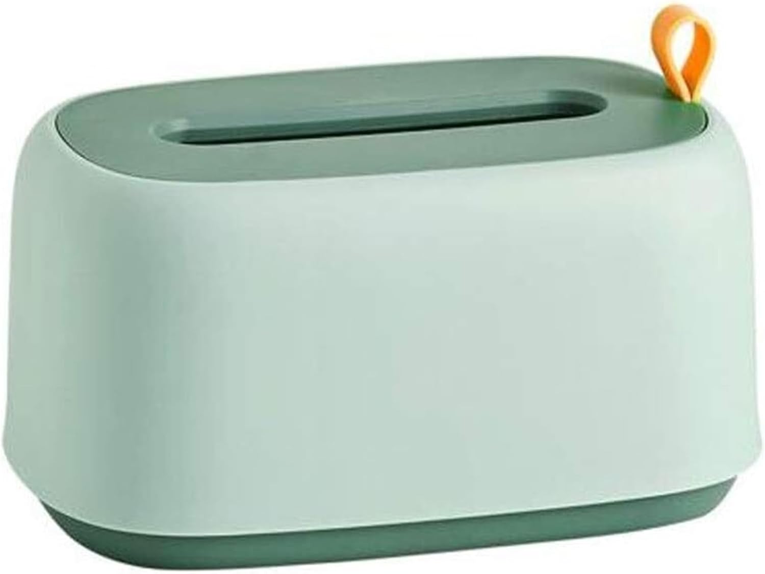 1pc Automatic Spring Wall Mount Desktop Home Kitchen Living Room Tissue Storage Box with Sticker Bathroom Accessories(Green)