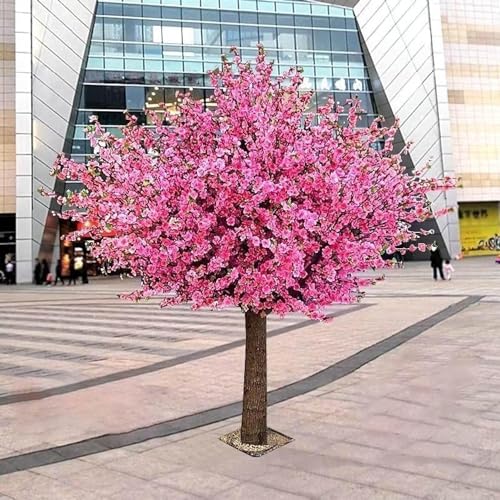 Image of LPLYAA Artificial Peach Blossom Trees Artificial Cherry Blossom Tree Silk Flower Artificial Cherry Blossom Trees Light Pink Indoor Outdoor Wedding Decoration (Color : Pink1, Size : 1.2mx1m), 20240319