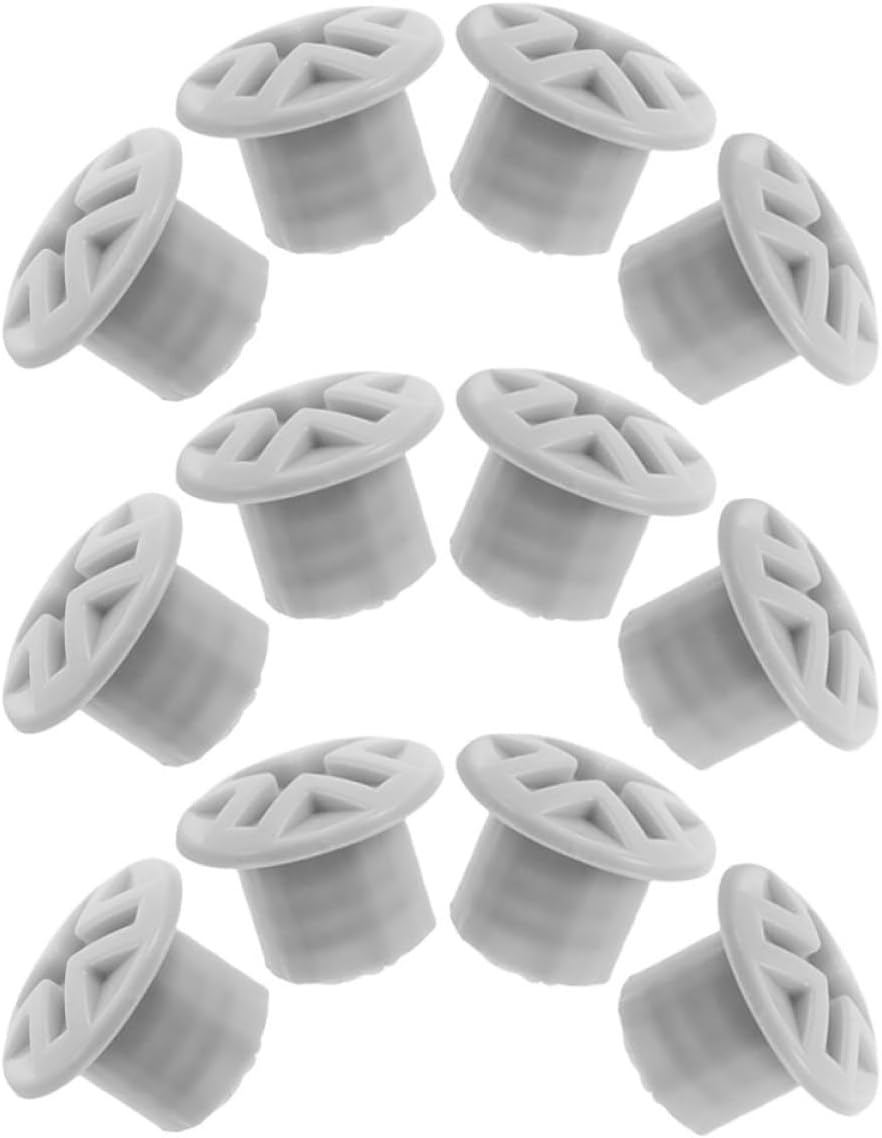 ORFOFE 12pcs Playground Screw Caps Plastic Fixing Covers for Slide Accessories, 1.5cm Inner Diameter Grey Screw Nut Replacement Parts for Outdoor Playground Safety