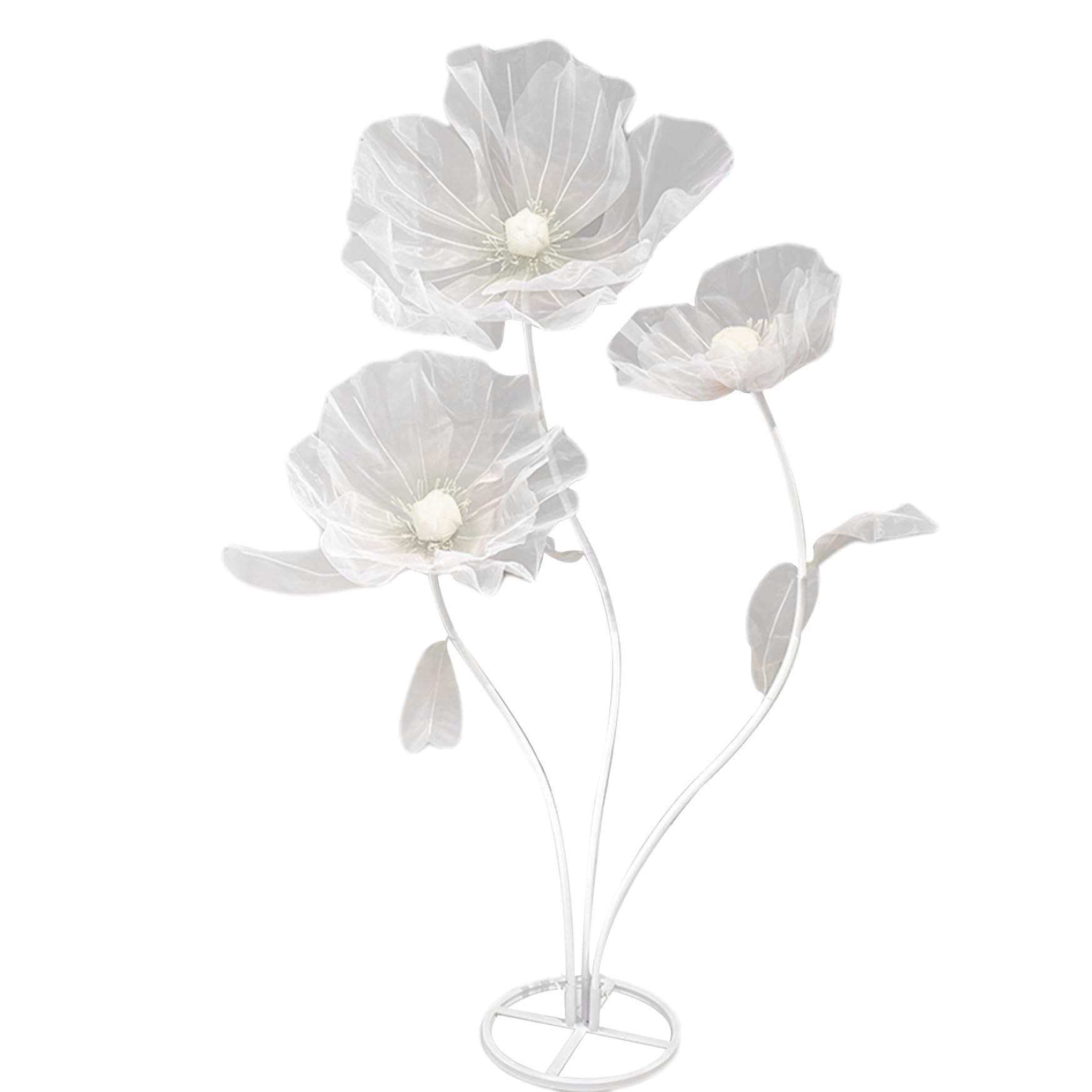 Fleurs géantes blanches pour décoration de mariage et anniversaire féerique