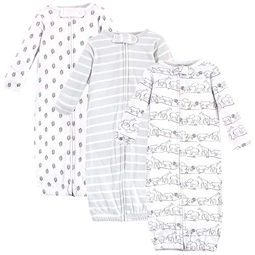 Image of Touched by Nature Baby Organic Cotton Zipper Gowns