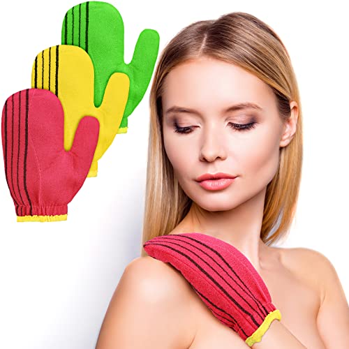 3 Pcs Korean Exfoliating Mitt Exfoliating Washcloth