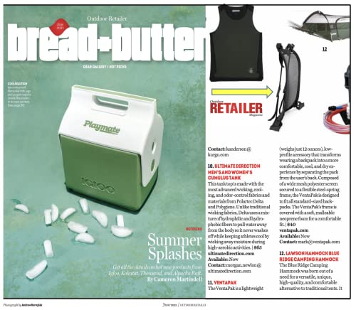 Ventapak Lightweight Ventilation Backpack Spacer - Rucksack Accessory Frame To Improve Airflow, Reducing Sweat & Increasing Comfort | Works With Hiking, Biking, Running Backpacks #TOP6