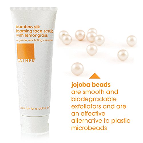 Lather Bamboo Silk Foaming Face Scrub With Lemongrass Exfoliating Face Wash | Face Wash | Beauty | Skin Care | Face Exfoliator | Natural Face Wash | Facial Skin Care Products | Self Care | 4 Fl Oz #TOP7