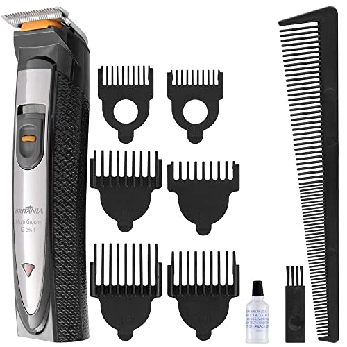 Aparador de Pelos, Multi Groom 12 em 1 Bap05plr, Preto, Bivolt, Britânia