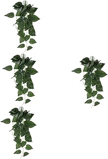 Ipetboom 4 Unidades De Planta De Simulação De Rastreador Plantas De Répteis Artificiais Plantas Verdes De Aquário Plantas Suspensas De Répteis Plantas Falsas Decorações De Tanque Plantas