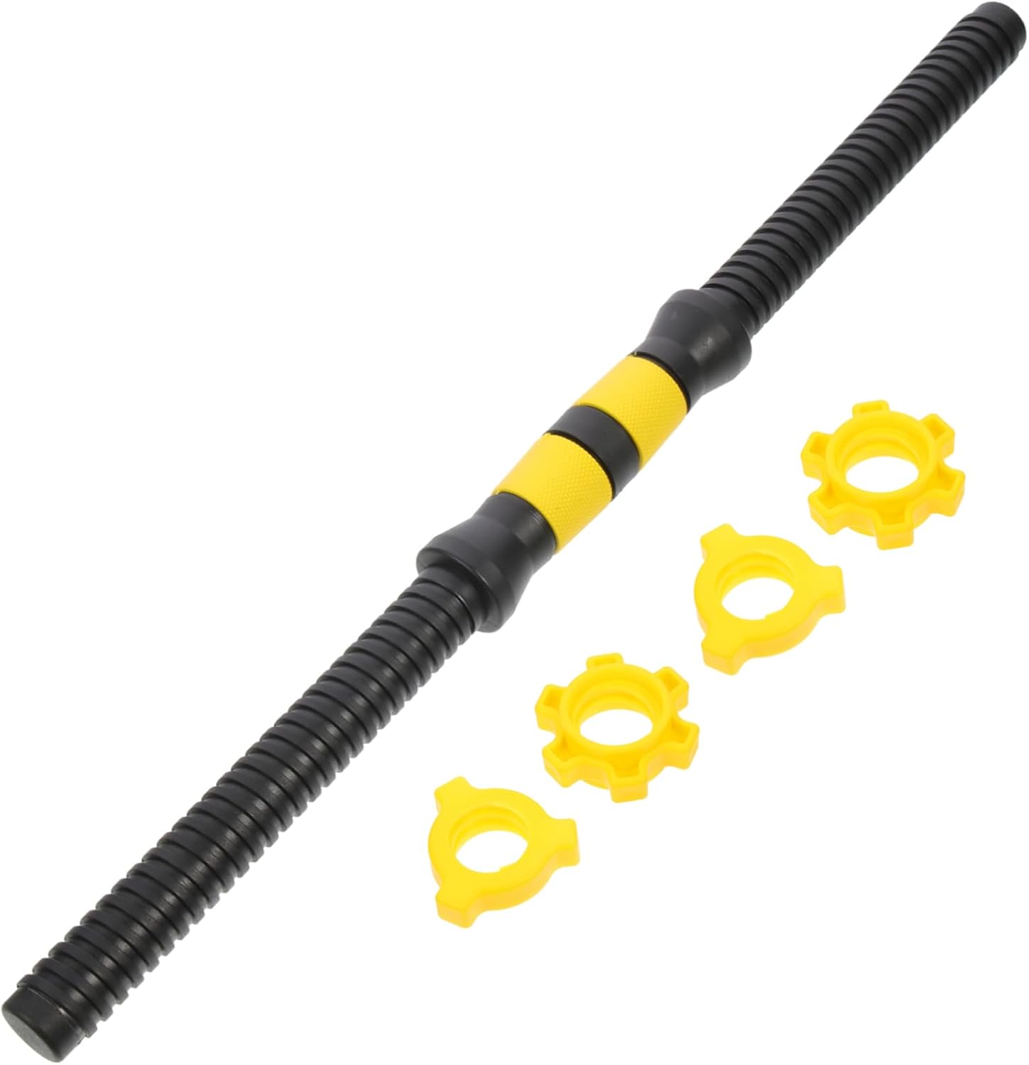 1Set Dumbbell Connecting Stick Barbell Connector Fitness Equipment with Nuts for Strength Training for Arms Shoulders Back and Legs