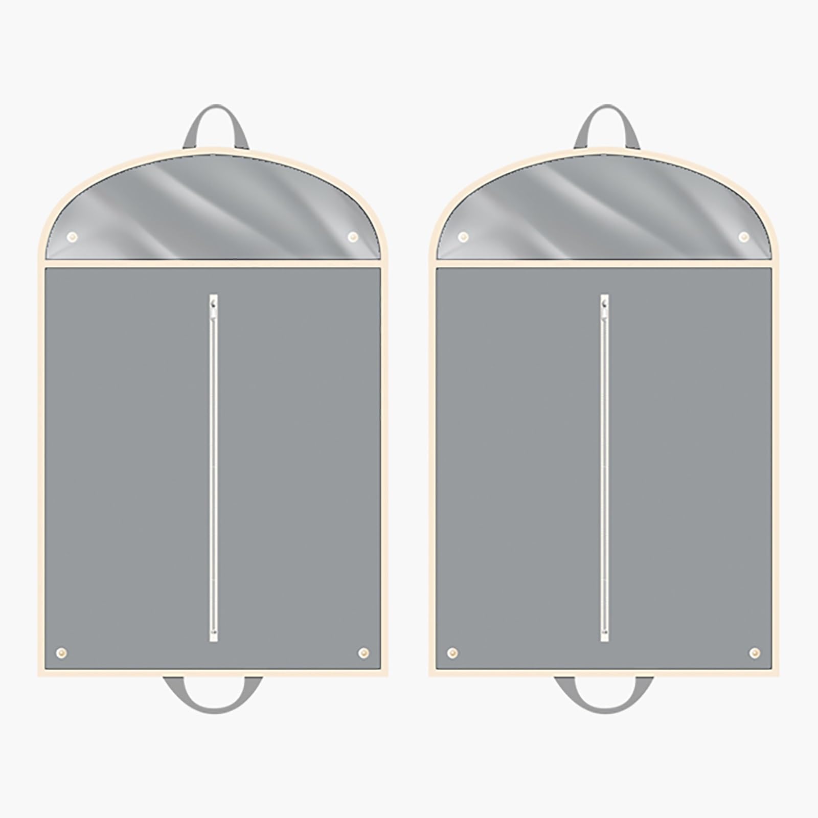 Garment bag, Hanging Clothes Travel Bag, Non-Woven Garment Cover with Zipper, for Various(Gray,60 * 110cm/24 * 43in)