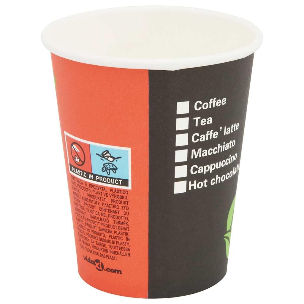 Tazze da caffè in Carta con Coperchi 1000 pz 8oz 240 ml,Bicchieri USA e Getta,Tazze da caffè in Carta-3325212