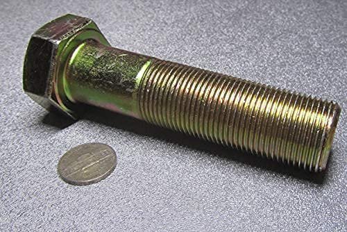 Grade 8 Zinc Yellow Plated Steel Bolts RH PT 1"-14 x 4.00 Length 1 pc