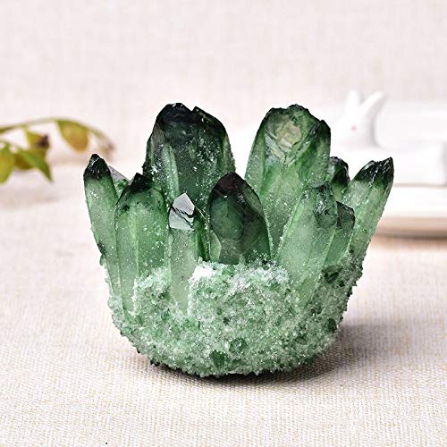 1pc Amethyst Cluster Crystal Quartz Stone Rough Crystals Home Decor (Color : Green, Size 300-400g) Gemstone Stone