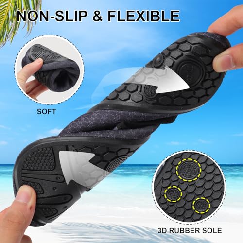 Water Shoes Quick-Dry Aqua Socks Barefoot Non Slip for Beach Swim Yoga Pool Lake Surf Women Men3