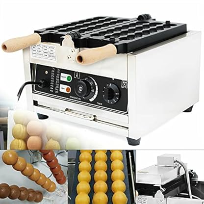 Kangten Bubble Waffeleisen, Kommerzielle Eierwaffeln Elektrischer Edelstahl Waffelmaschine mit Antihaft Pfannen Eier Waffeleisen für Restaurant Bar und Cafe – Bild 6