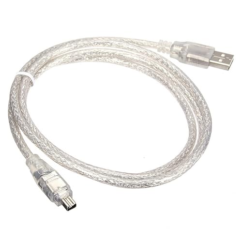 Vista 5 de chenyang Solo para DCR-TRV75E DV Firewire a USB Cable USB 2.0 a Firewire IEEE 1394 4Pin iLink Cable 4.92FT/1.5M