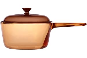 Vintage Corning Visions Visionware Amber Sauce Pan