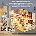 Spilay Dollhouse Miniature with Furniture,DIY Dollhouse Mini Wooden Kit with Dust Cover and Music Movement,1:24 Scale Creative Room Gift Idea for Adult Friend Lover