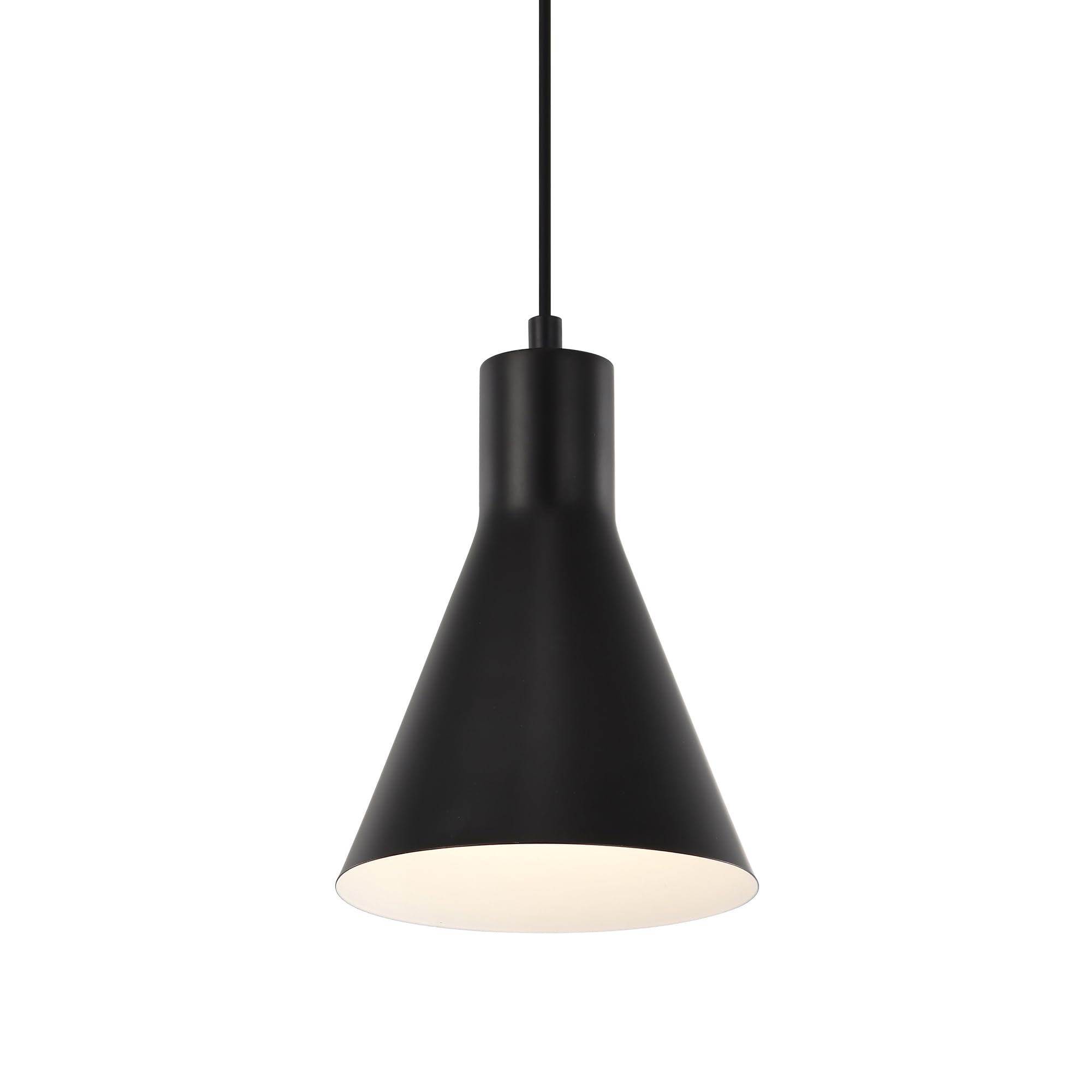 Edvivi 1-Light Pendant Light Modern Farmhouse Matte Black and