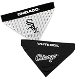 Pets First WSX-3217-L-XL MLB Chicago White Sox Reversible Pet Bandana, Large/X-Large, MLB Team Color