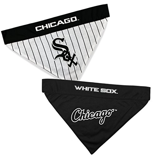 Pets First WSX-3217-L-XL MLB Chicago White Sox Reversible Pet Bandana, Large/X-Large, MLB Team Color