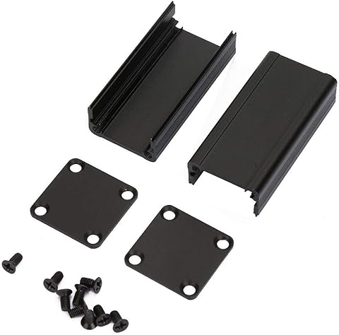 Caja de refrigeración de aluminio, carcasa de aluminio negra Carcasa de placa de circuito impreso Caja de refrigeración electrónica para productos electrónicos Instrumentos de suministro de energía mó Informática,Componentes,Dispositivos externos,Cajas de ordenador de sobremesa