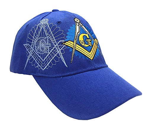 Image of AborenCo Freemason Mason Lodge Symbol Adjustable 3D Embroidery Baseball Cap Hat